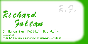 richard foltan business card
